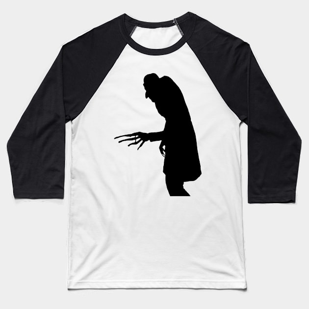 Nosferatu Shadow Baseball T-Shirt by MovieFunTime